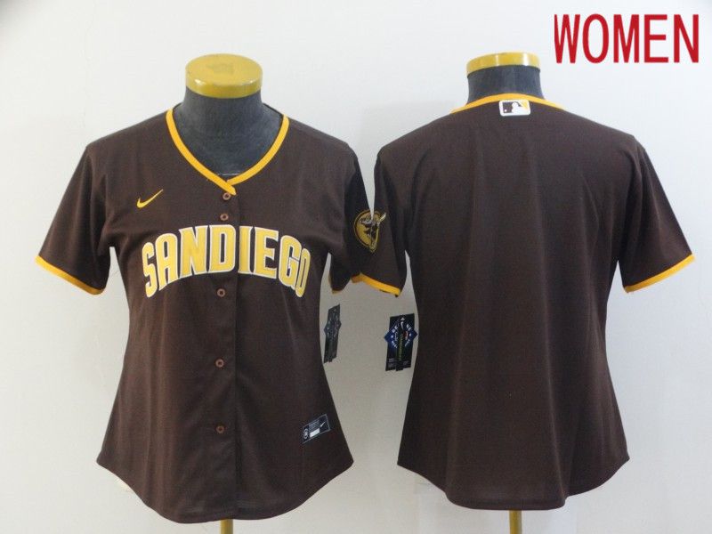 Women San Diego Padres Blank brown Game 2021 Nike MLB Jersey->san francisco giants->MLB Jersey